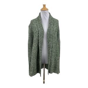 Cabi Cardigan Womens S Small Multi Marled Knit Open Front Shawl Collar Sweater